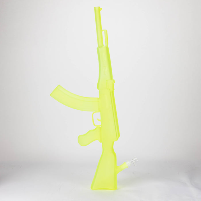 27" Painted AK-47 Design Glass Bong with Display Stand [GU005] Bongs BB Canada Green