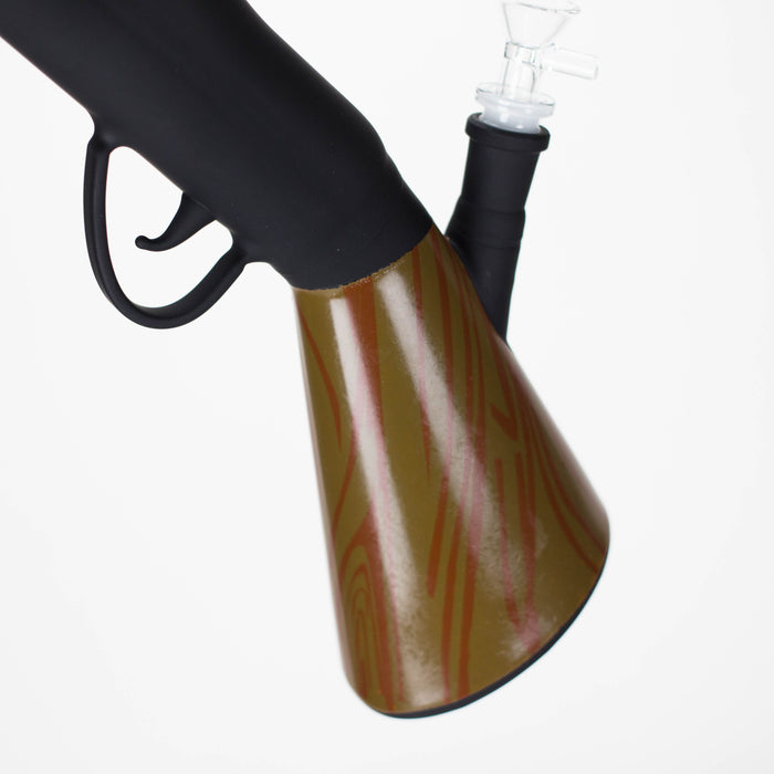 27" Painted Shotgun Design Glass Bong with Display Stand [GU006] Glass Bong BB Canada
