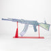 27" Electroplated AK-47 Design Glass Bong with Display Stand [GU001] Bongs BB Canada