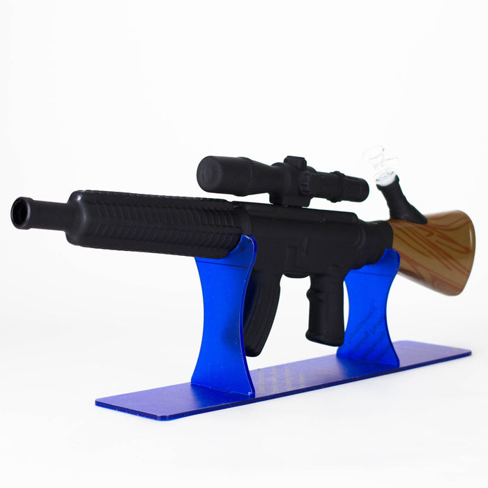 24" Painted Machin gun Design Glass Bong with Display Stand [GU007] Glass Bong BB Canada