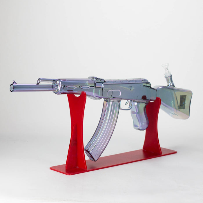 27" Electroplated AK-47 Design Glass Bong with Display Stand [GU001] Bongs BB Canada