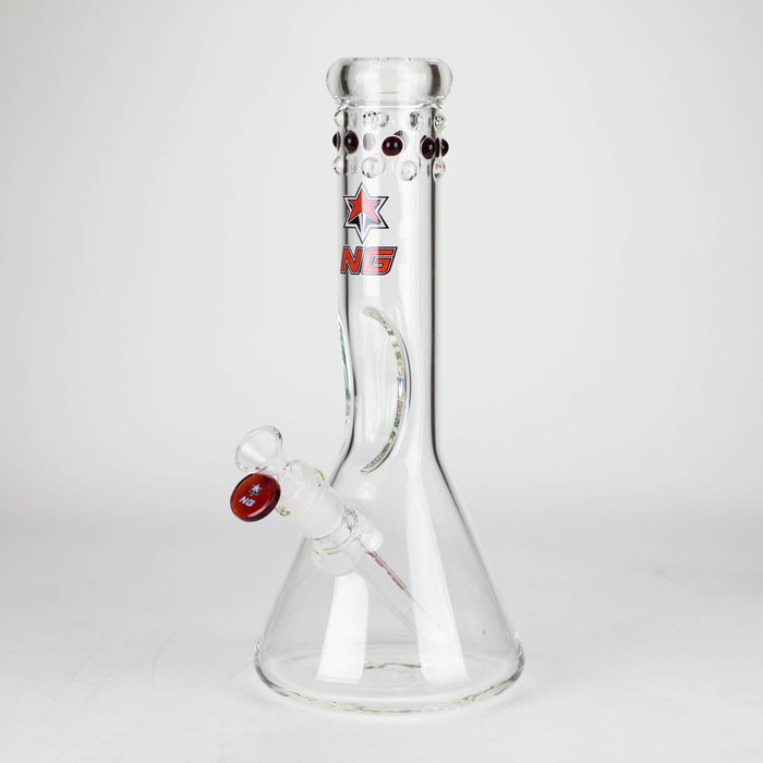 NG | 12 inch Elbow Ice Pinch Beaker [G1104] Glass Bong High-End Brands Glass Red