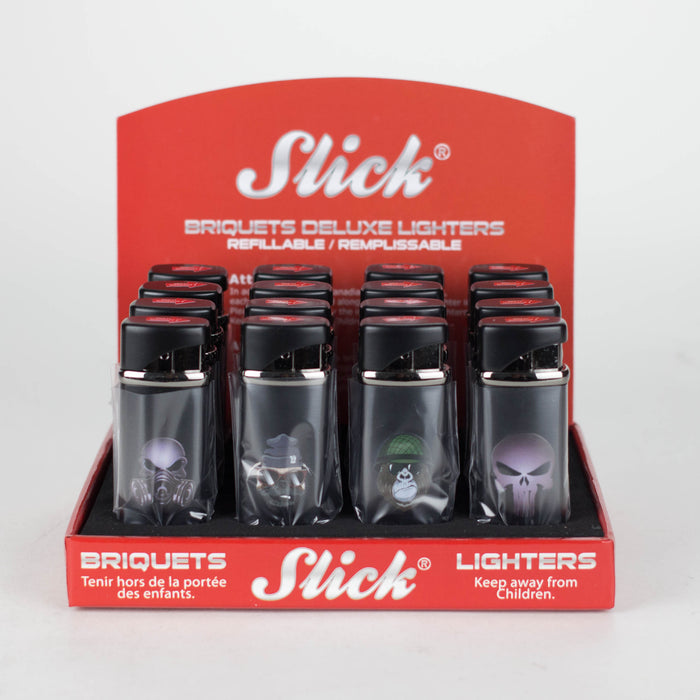 Slick® | Deluxe Torch Spark Lighter Box of 16 [YYG-825-HD] Torch Slick Lighters