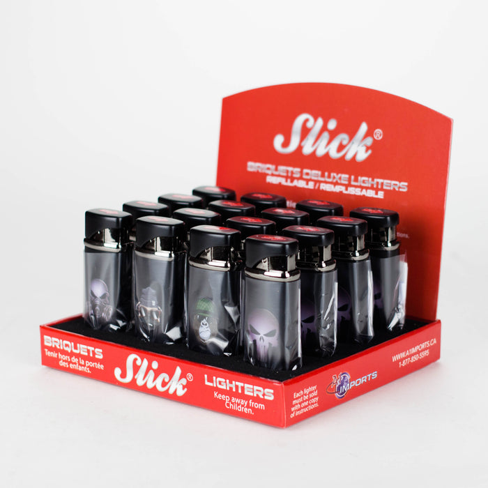 Slick® | Deluxe Torch Spark Lighter Box of 16 [YYG-825-HD] Torch Slick Lighters