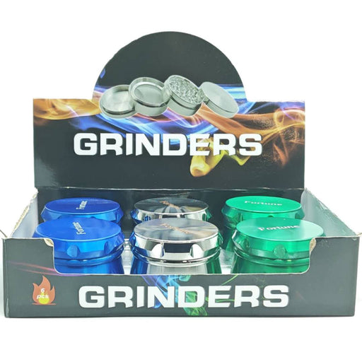 Fortune | Heavy 60*46mm 4 Parts Zinc Grinder-6CT Display Pack Fortune