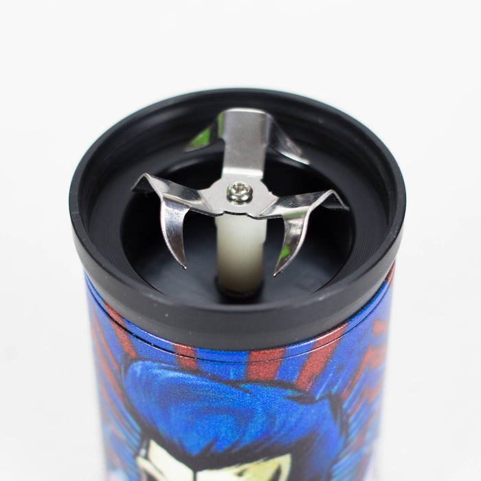 Electric Metal Grinder with Rose Skull Design Assorted Box of 12 Display Pack 777 Smoke