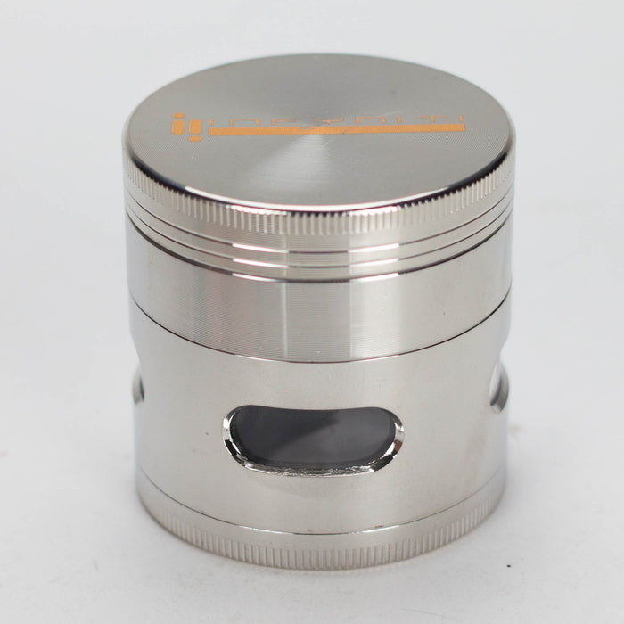 Infyniti | 4 Parts grinder with side window [ GR1021 ] Regular Grinder ONE Silver