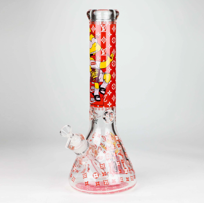 14" Cartoon Glow 9 mm glass bong [PIP835] Glass Bong NIBO Distribution F