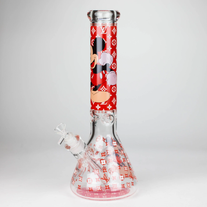 14" Cartoon Glow 9 mm glass bong [PIP835] Glass Bong NIBO Distribution