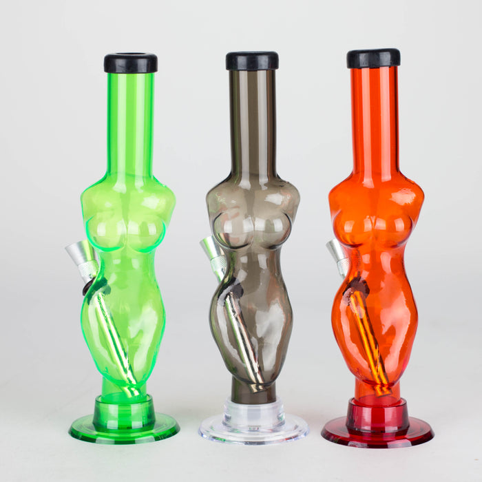 American Pipes | 1" x 8" Acrylic Waterpipe Acrylic Bong BG Sales Sexy Woman