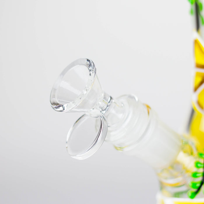 Z10" 3D Glass Bong With Orange Design Glass Bong 777 Smoke