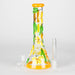 Z10" 3D Glass Bong With Orange Design Glass Bong 777 Smoke