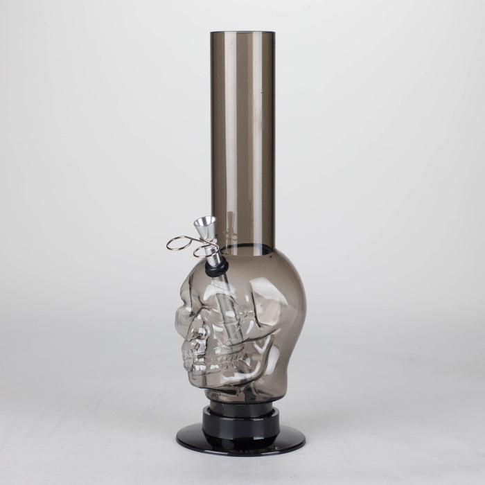 Acrylic 12" Water pipe Skull Shape [PIP275] Acrylic Bong NIBO Distribution Black