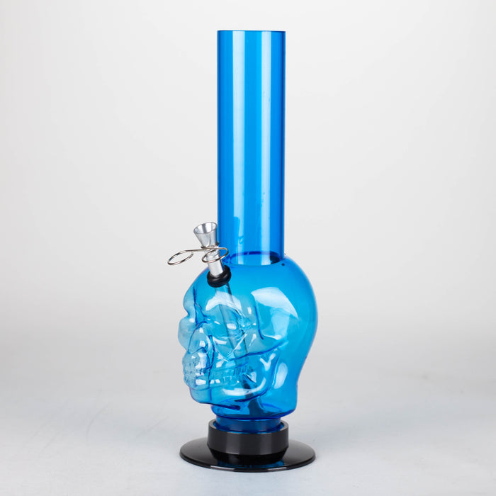 Acrylic 12" Water pipe Skull Shape [PIP275] Acrylic Bong NIBO Distribution Blue