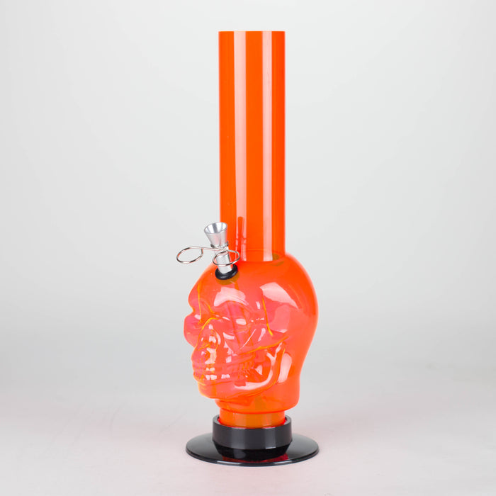 Acrylic 12" Water pipe Skull Shape [PIP275] Acrylic Bong NIBO Distribution Red