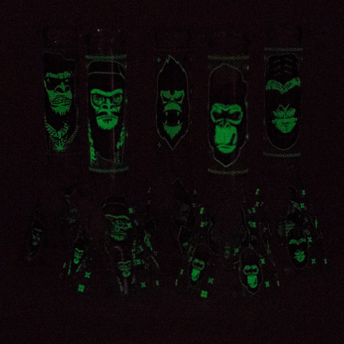 10" Gorilla Designs Glow In The Dark beaker bong In the Box [PIP302]