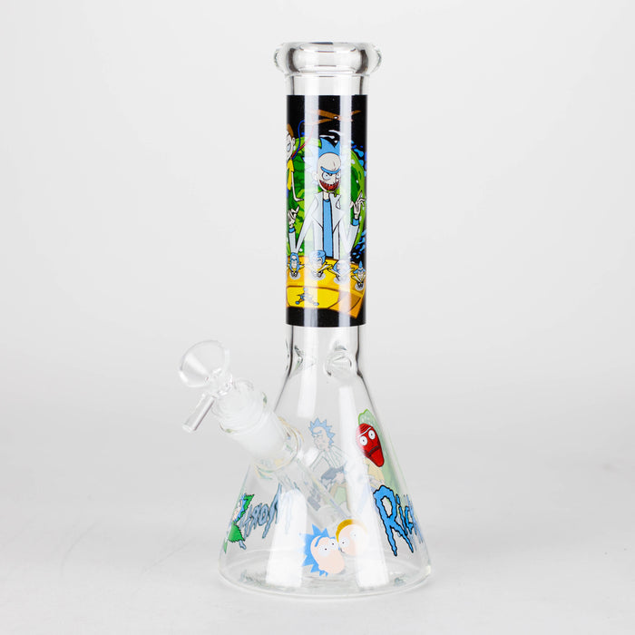 10" Cartoon Designs Glow In The Dark beaker bong In the Box [PIP302] Glass Bong NIBO Distribution Design 6