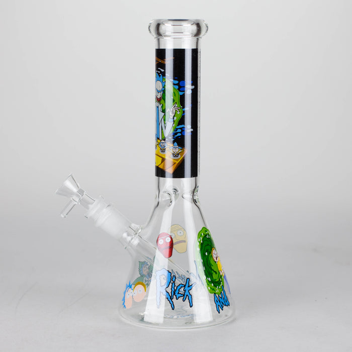 10" Cartoon Designs Glow In The Dark beaker bong In the Box [PIP302] Glass Bong NIBO Distribution