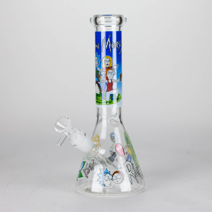 10" Cartoon Designs Glow In The Dark beaker bong In the Box [PIP302] Glass Bong NIBO Distribution Design 8