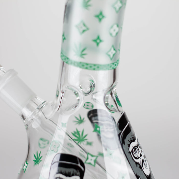 8.5" Gorilla Designs Glow In The Dark beaker bong In the Box [PIP301] Glass Bong NIBO Distribution