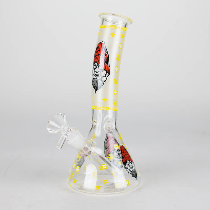 8.5" Gorilla Designs Glow In The Dark beaker bong In the Box [PIP301] Glass Bong NIBO Distribution Design 1