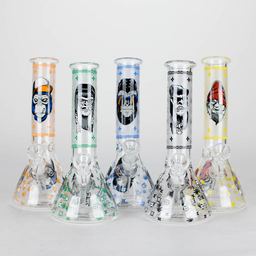 8.5" Gorilla Designs Glow In The Dark beaker bong In the Box [PIP301] Glass Bong NIBO Distribution