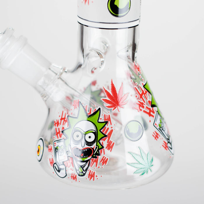 8.5" Cartoon Designs Glow In The Dark beaker bong In the Box [PIP301] Glass Bong NIBO Distribution