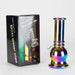 6" Round Base Mini Glass Bong Metallic Finish [BLMIN-04-4] Glass Bong Canadian Distributor