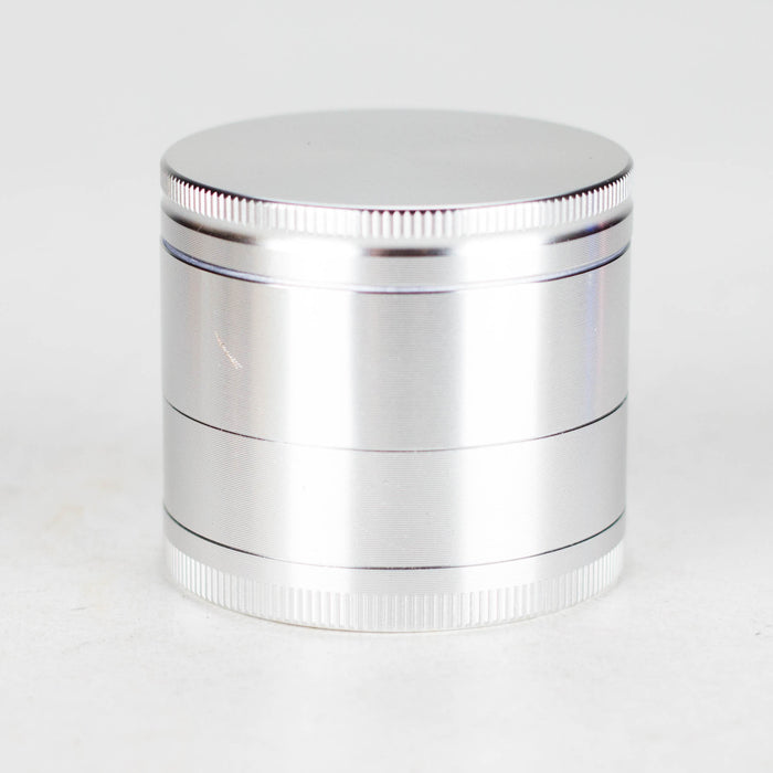 4 Part Grinder, Metallic Finish and Black Color [CN5015] Regular Grinder Canadian Distributor Silver (C)