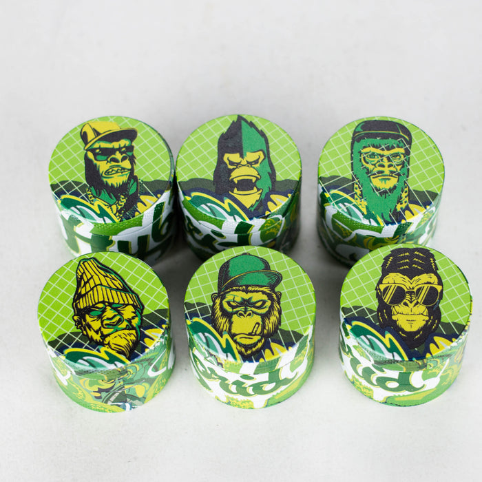 4 Part Grinder Hybrid, Rolling Stars Green Color, Printed Design [GRS-H6915] Herb Grinder Canadian Distributor