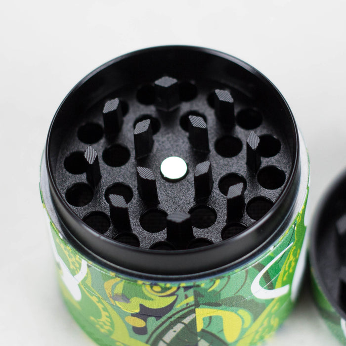 4 Part Grinder Hybrid, Rolling Stars Green Color, Printed Design [GRS-H6915] Herb Grinder Canadian Distributor