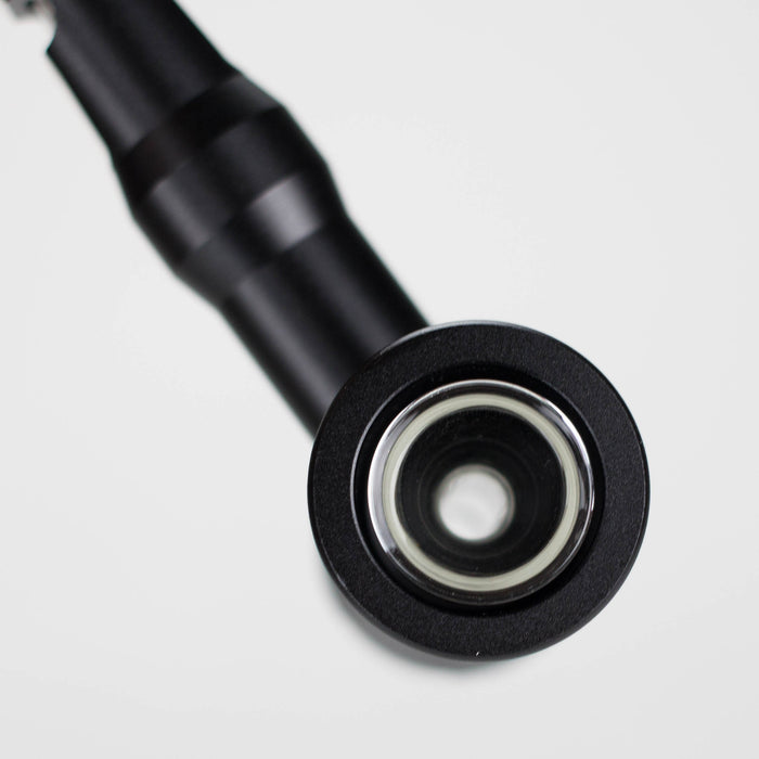 6" Pipe -Aluminum+Glass, Black Color Hammer Shape [YD1700] Glass Pipe Canadian Distributor