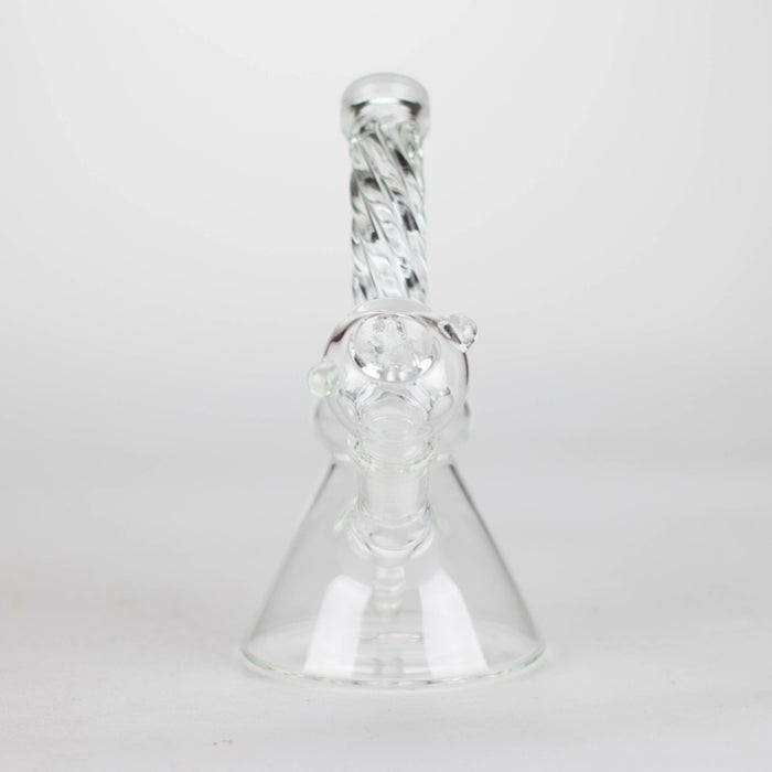 6" bent neck Twist glass bong with diffuser Bongs Bongzie Smokes