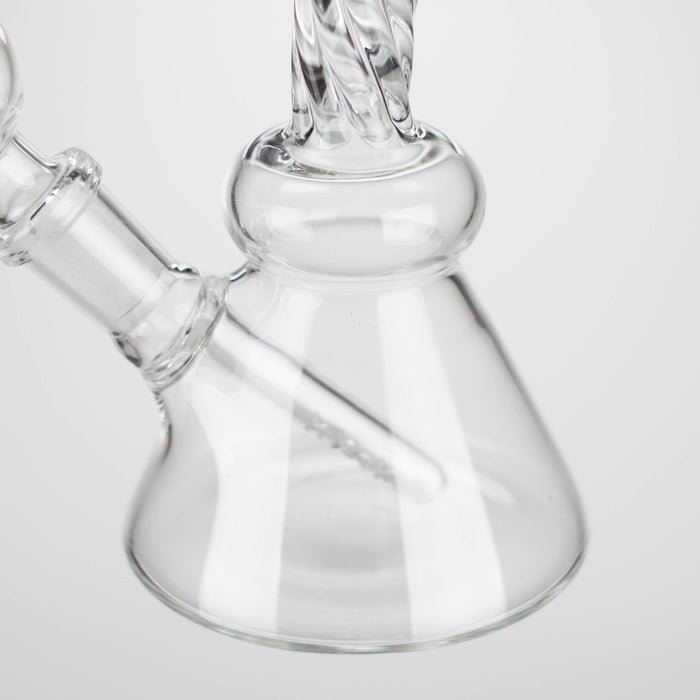 6" bent neck Twist glass bong with diffuser Bongs Bongzie Smokes