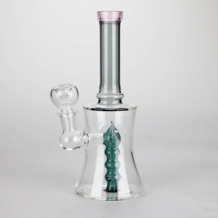 8" Assorted color tube glass bong with caterpilar diffuser Other Shaped Bong Bongzie Smokes