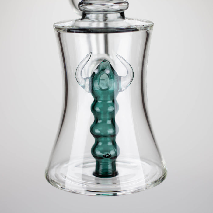 8" Assorted color tube glass bong with caterpilar diffuser Other Shaped Bong Bongzie Smokes