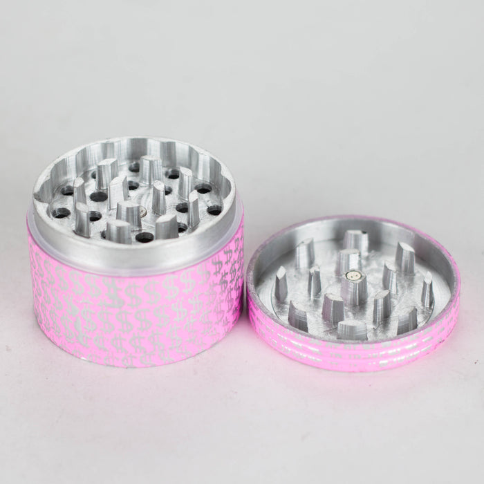 58mm Dollor sign aluminium grinder Pack of 12 Display Bongzie Smokes