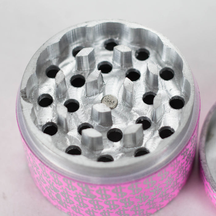 58mm Dollor sign aluminium grinder Pack of 12 Display Bongzie Smokes