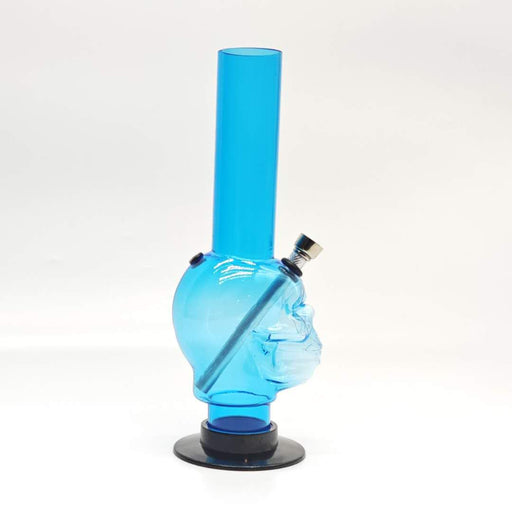 10" Acrylic Skull Design Water Pipe- Color Assorted_1