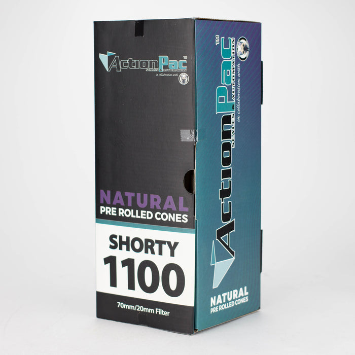 ActionPac X Cone+Supply | Shorty 1100 70mm Natural Pre-Rolled cones Pre-rolled Cone (Bulk / Tower) ONE