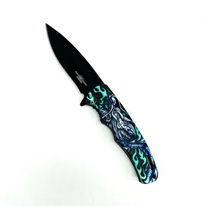 Foldable Pocket Knife [ BW-0578 ] Folding Knife NIBO Distribution BLUE