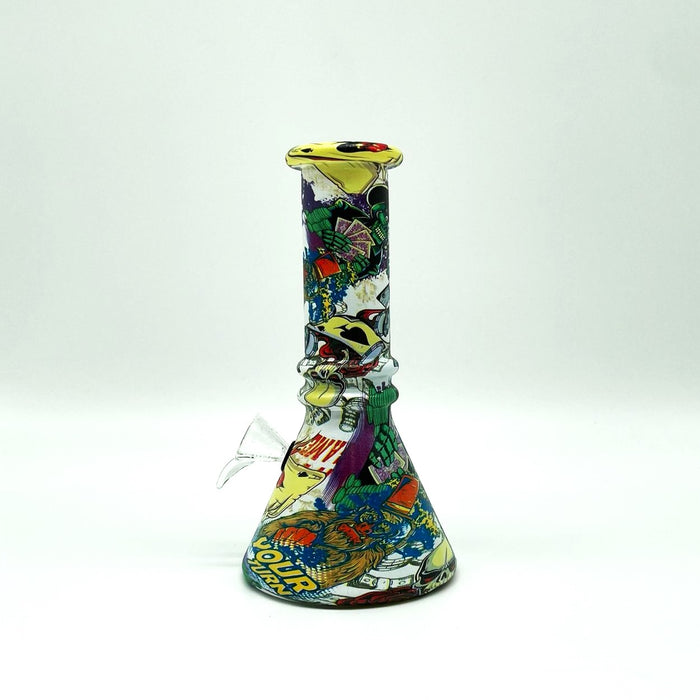 6" Multicolor Mini soft glass water bong Assorted Designs [PIP411] Glass Bong NIBO Distribution