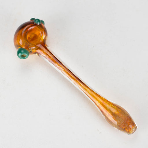 Shine Glassworks | Frit Pipe with coloured Accents - Made in Canada Glass Smoking Cat Distribution Amber