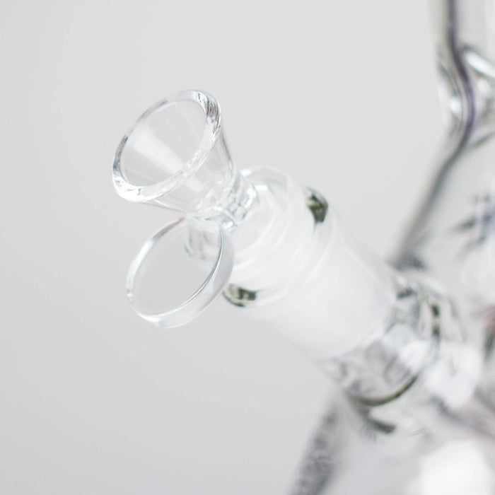 Karma | 14" Leaf Beaker Glow in the dark Glass Bong Beaker Bong Maq Distributors