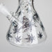 Karma | 14" Leaf Beaker Glow in the dark Glass Bong Beaker Bong Maq Distributors