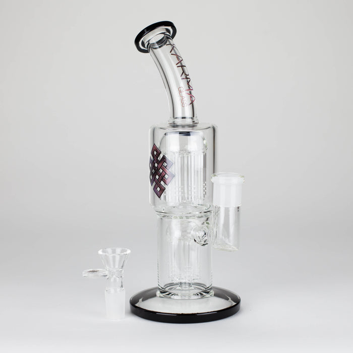 Karma | Glass Bong 11" Double Tree Bend Other Shaped Bong Maq Distributors