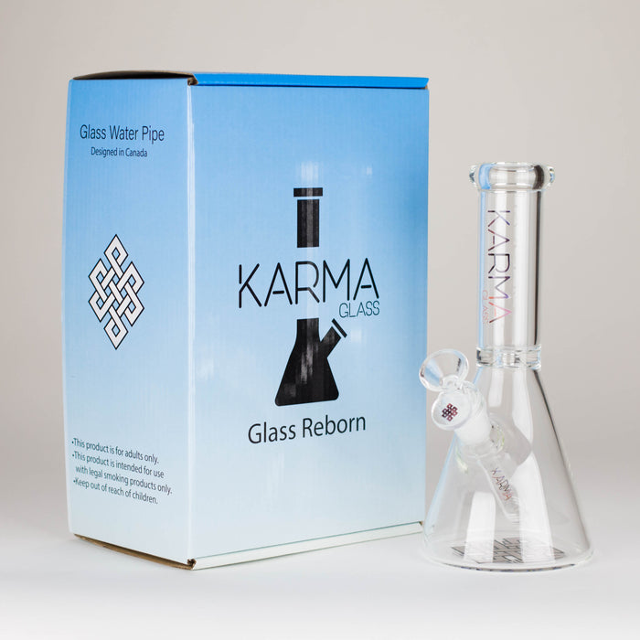 Karma | 9" Skinny Beaker Glass Bong Beaker Bong Maq Distributors