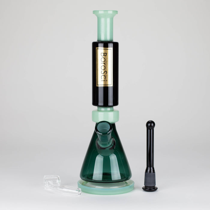 BoroSci | 10" Retro Mini Beaker with Banger Glass Rig Rig Maq Distributors