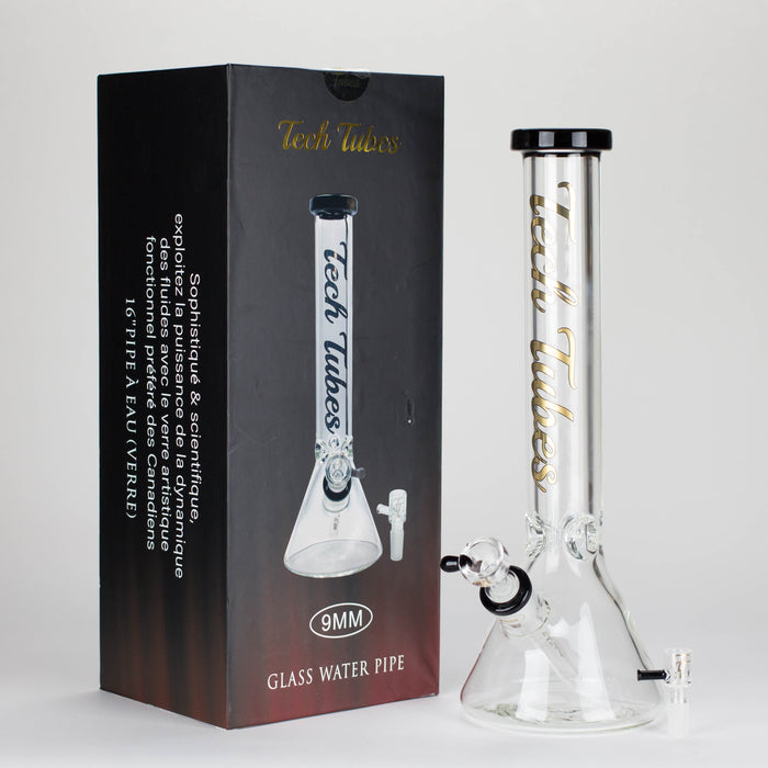 Tech Tubes | 16" 9mm Beaker Glass Bong Beaker Bong Maq Distributors