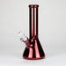 Karma | Glass Bong 9" Beaker Metallic Beaker Bong Maq Distributors Red